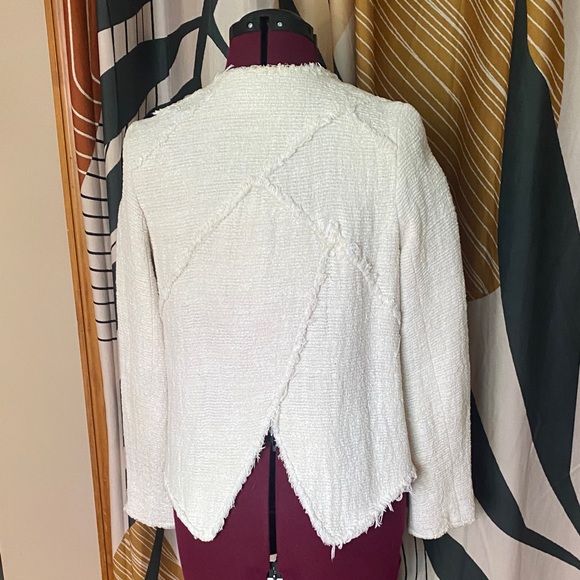 10 Crosby Derek Lam Textured off White/beige Blazer - Picture 3 of 9